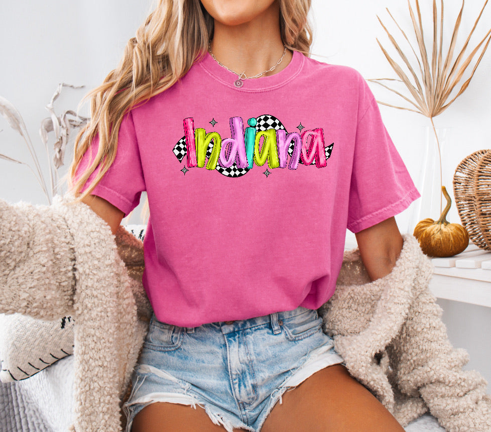 Indiana Colorful Racing Shirt – Comfort Colors