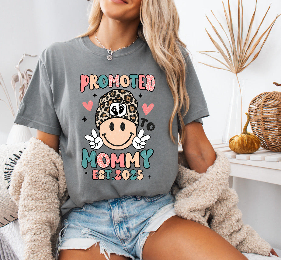 Promoted to Mommy Est 2025 Shirt – Comfort Colors
