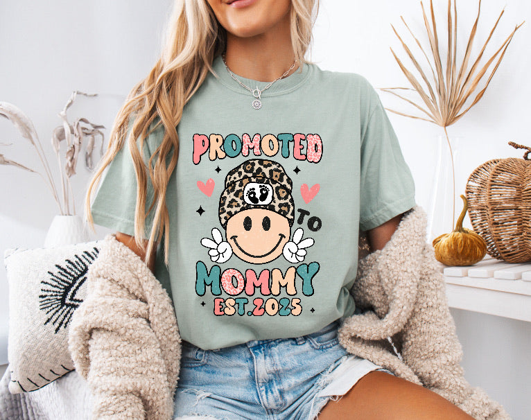 Promoted to Mommy Est 2025 Shirt – Comfort Colors