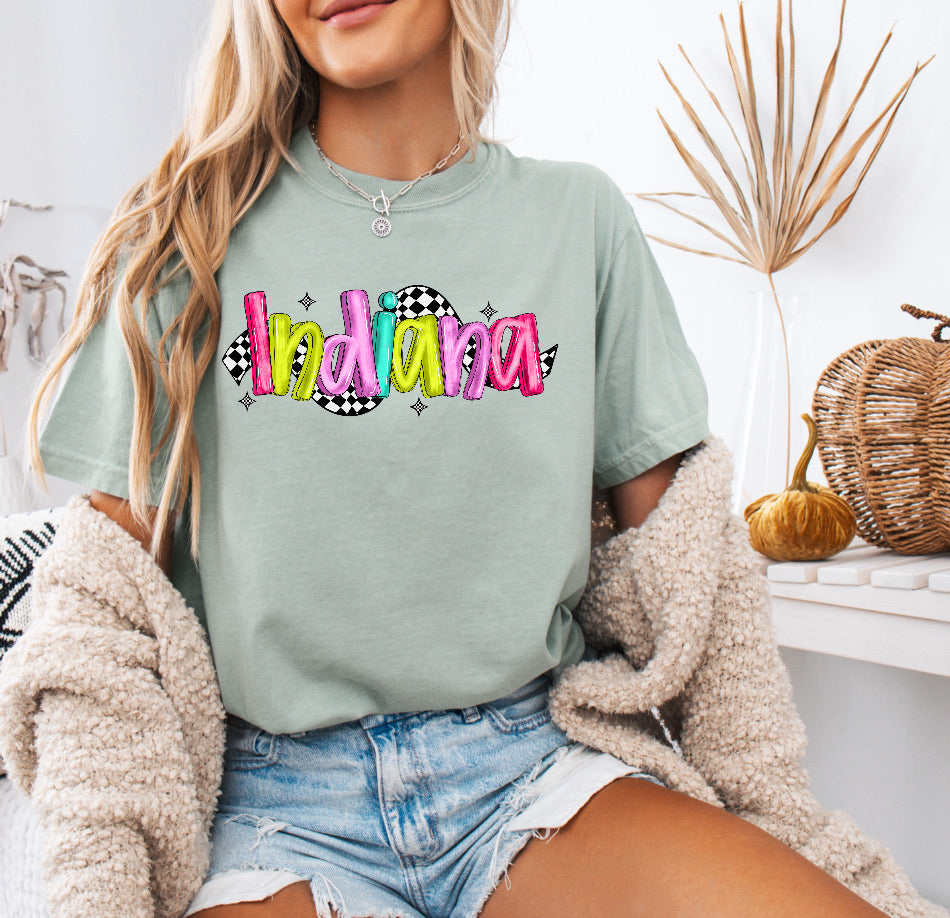 Indiana Colorful Racing Shirt – Comfort Colors