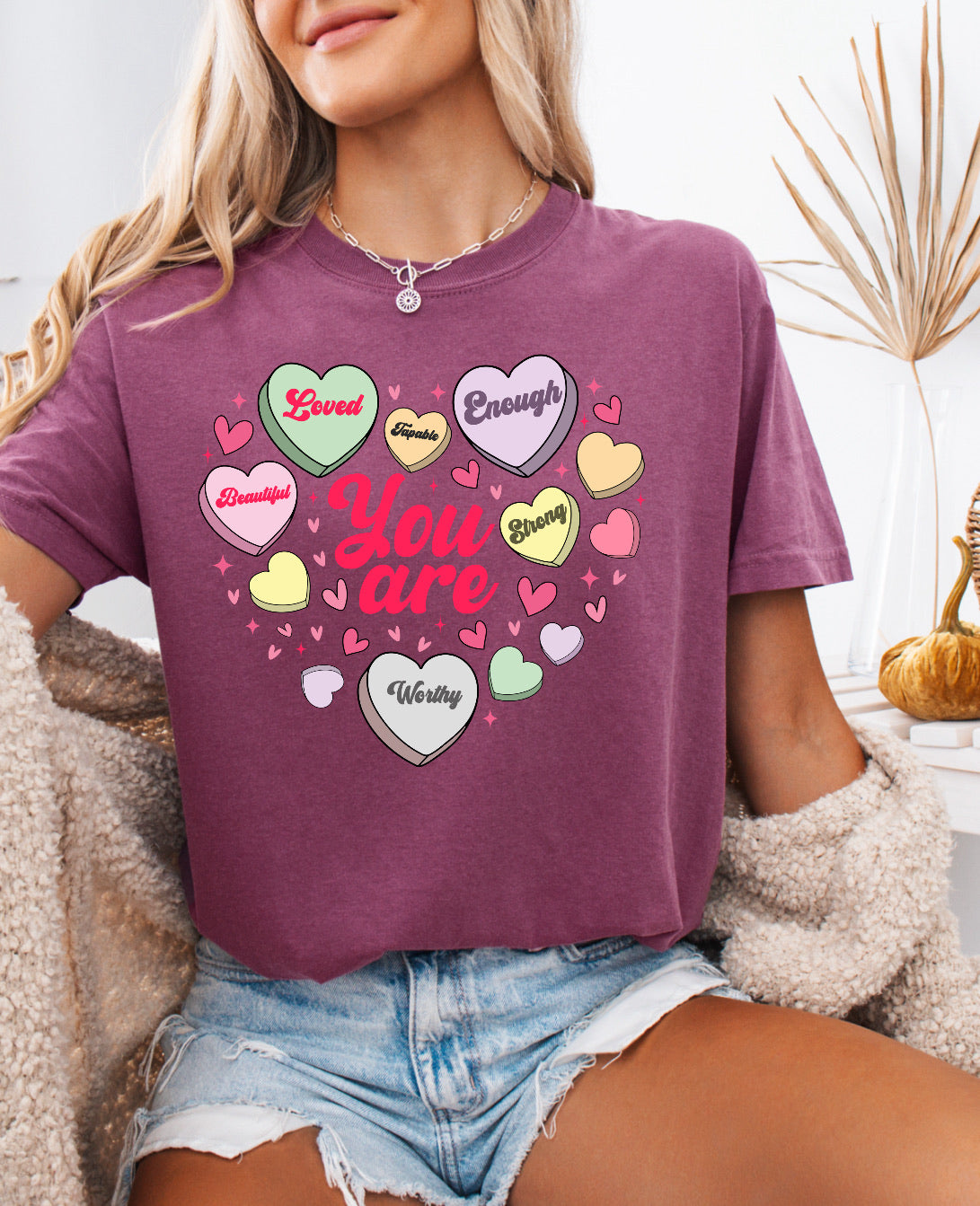 Valentine’s You Are Conversation Heart Shirt – Comfort Colors