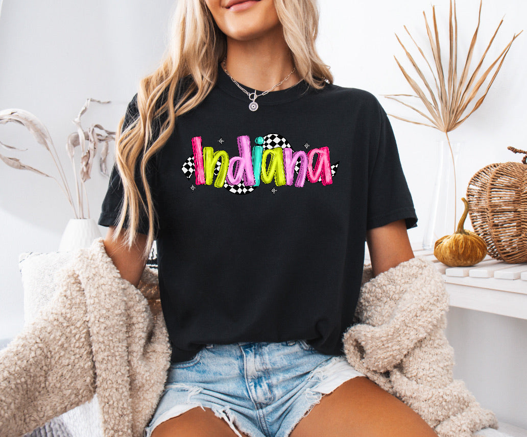 Indiana Colorful Racing Shirt – Comfort Colors