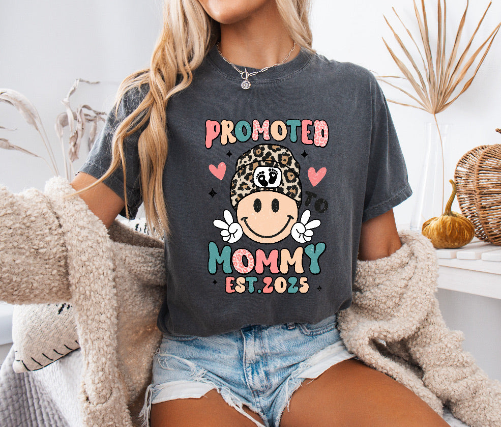 Promoted to Mommy Est 2025 Shirt – Comfort Colors