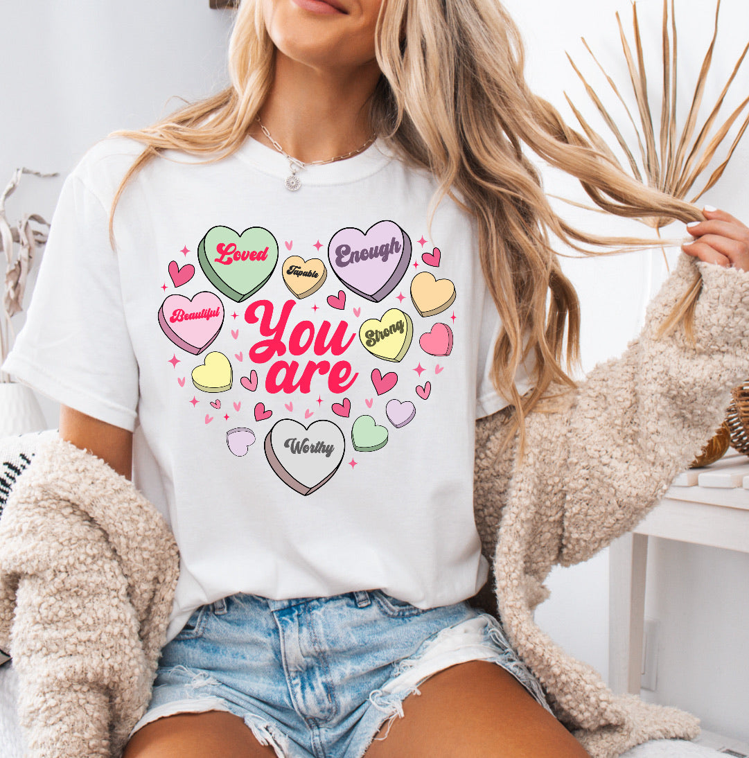 Valentine’s You Are Conversation Heart Shirt – Comfort Colors