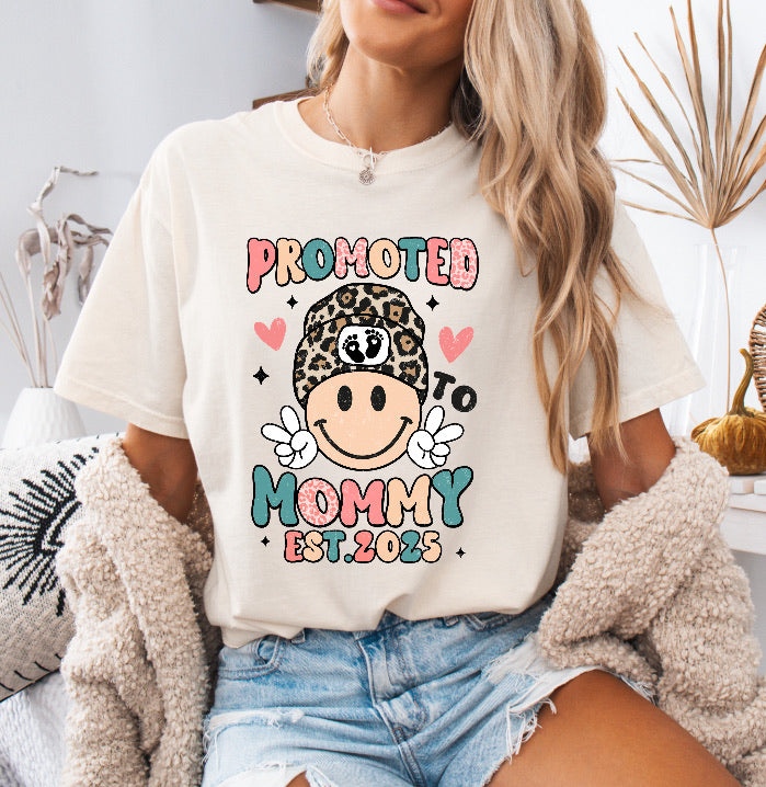Promoted to Mommy Est 2025 Shirt – Comfort Colors