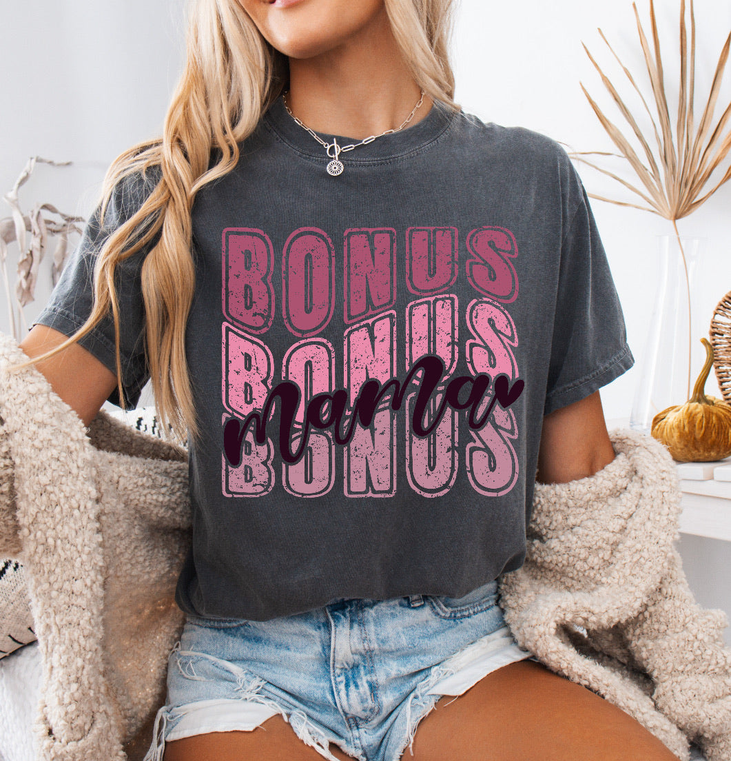 Bonus Mama Wave Shirt – Stylish & Comfortable Comfort Colors Tee for Bonus Moms