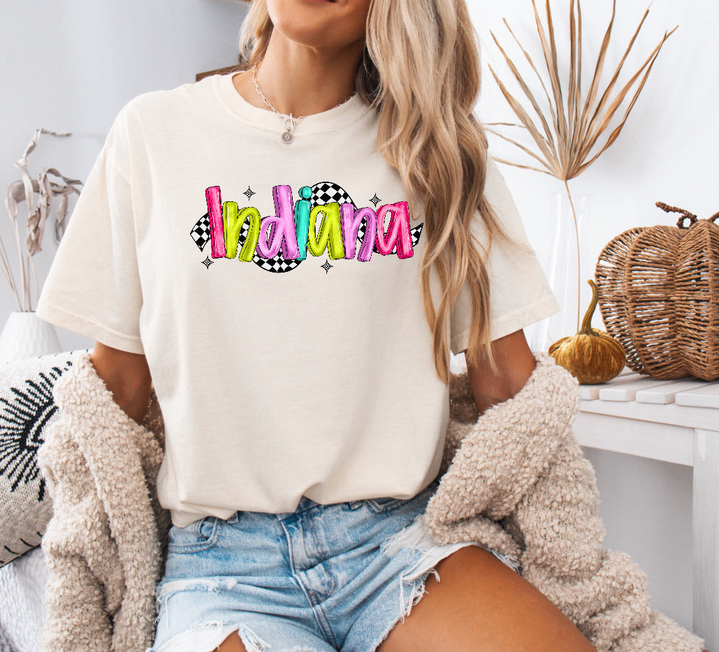 Indiana Colorful Racing Shirt – Comfort Colors