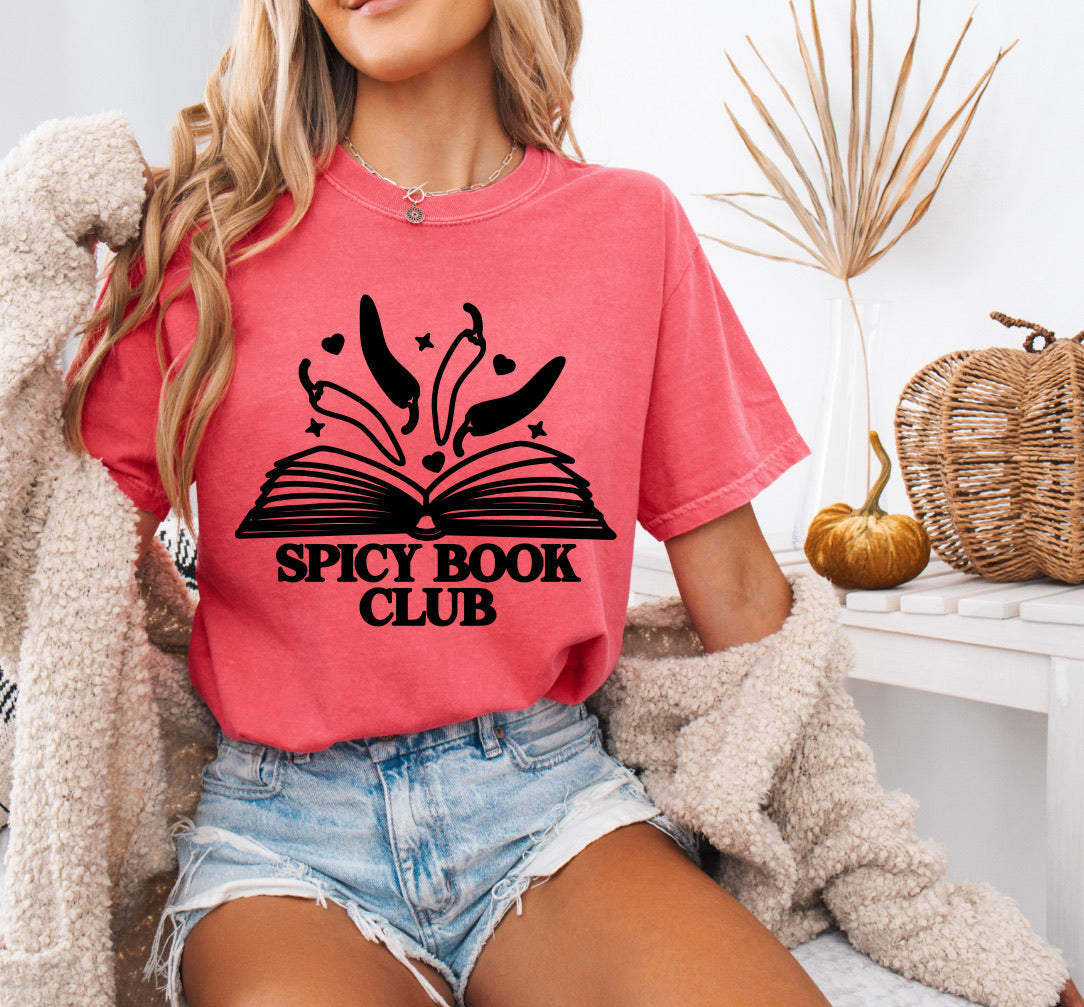 Spicy Book Club Shirt – Fun & Comfy Comfort Colors Tee for Book Lovers