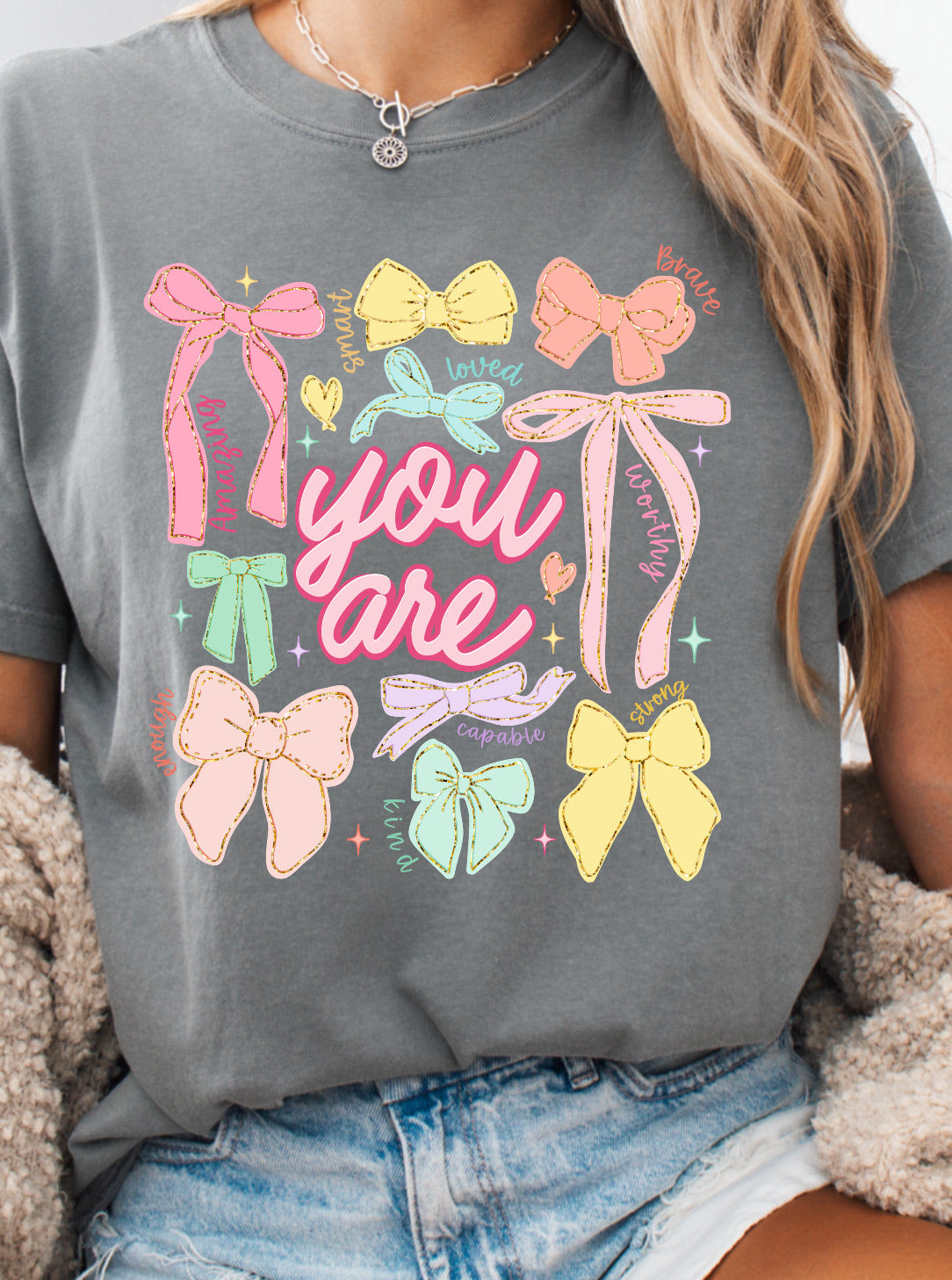 You Are Self Love Shirt with Bows – Comfort Colors