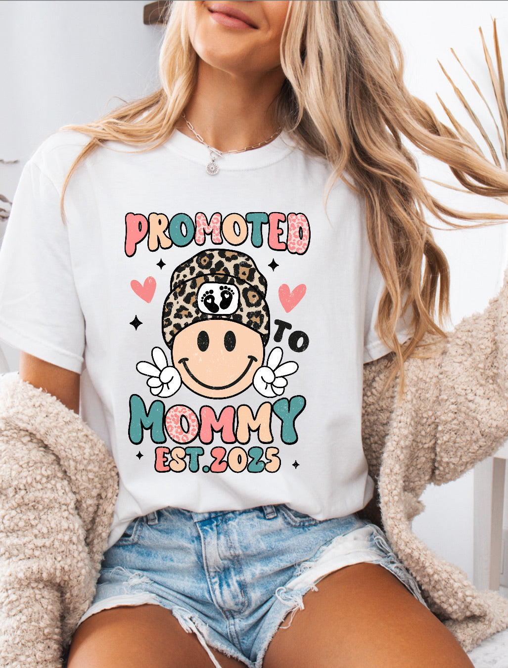 Promoted to Mommy Est 2025 Shirt – Comfort Colors