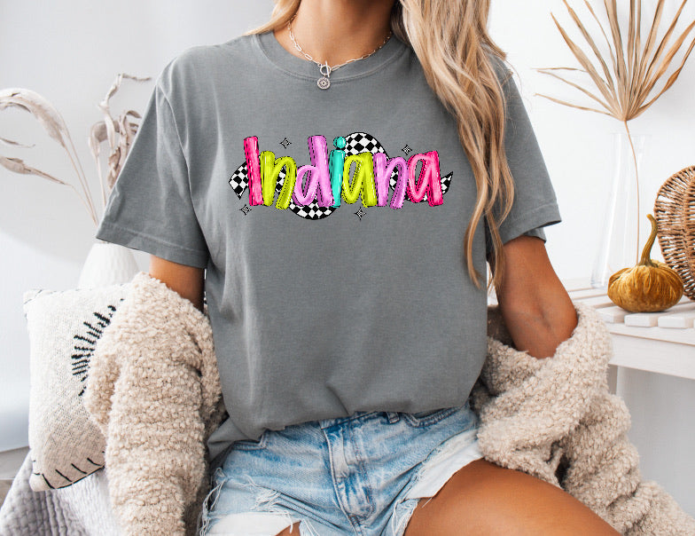 Indiana Colorful Racing Shirt – Comfort Colors