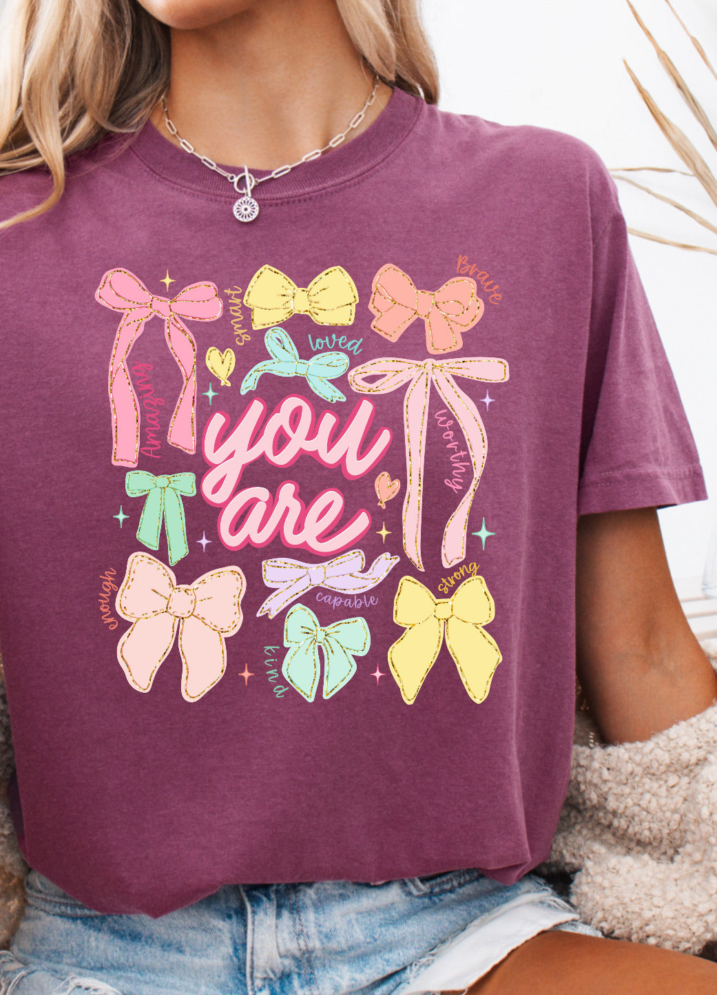 You Are Self Love Shirt with Bows – Comfort Colors