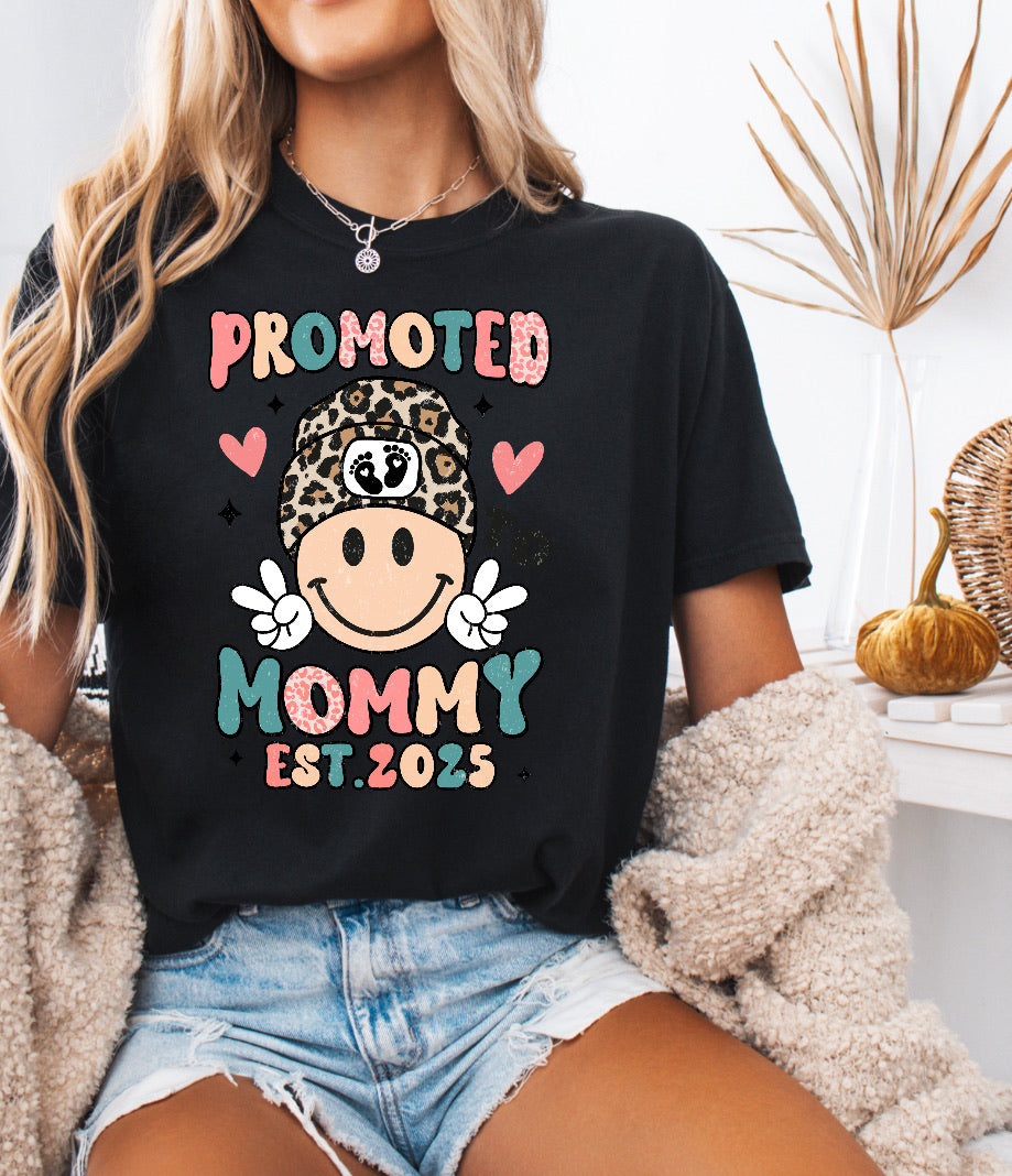 Promoted to Mommy Est 2025 Shirt – Comfort Colors