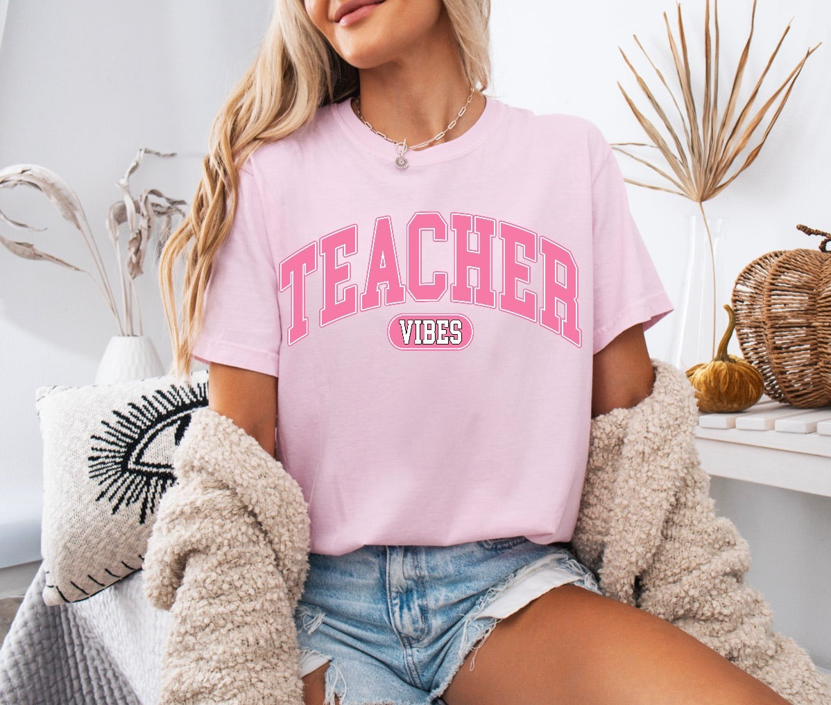 Teacher Vibes Shirt – Comfort Colors