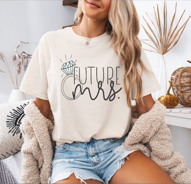 Future Mrs. Shirt – Bride to Be Engagement Tee in Soft & Stylish Comfort Colors
